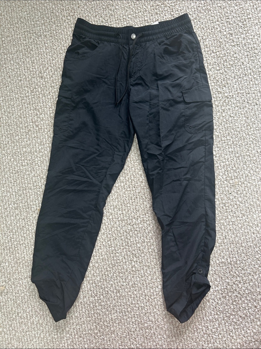 Columbia nylon Black roll tab Omni shield UPF Cargo Jogger Pants